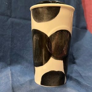 Starbucks NWOT 2014 Black Dot Collection to go 10 oz ceramic cup.